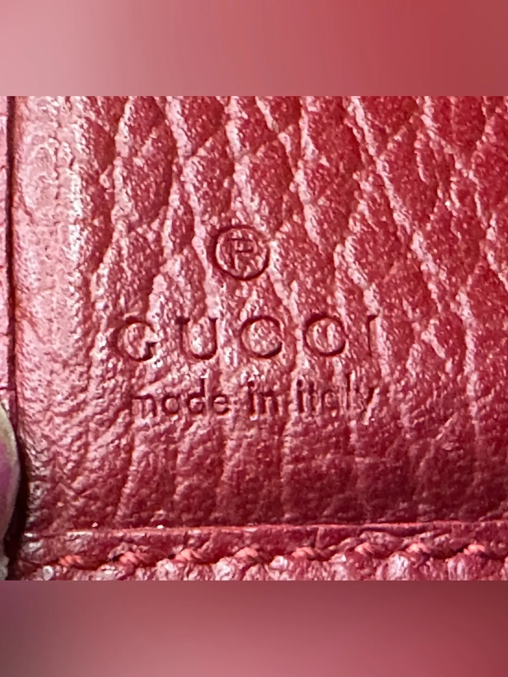 Gucci Compact Wallet Trifold Marmont Leather red